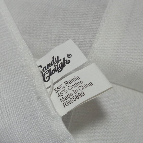 2 Sandy Clough Ramie & Cotton Embroidered Teapot and Roses Tea Towels NWOT - Picture 4 of 5